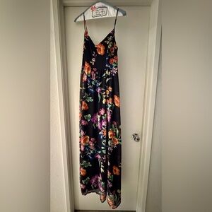 Express Floral Maxi Dress - Black and Multicolor